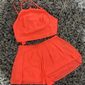 Coral Pink Two Piece
